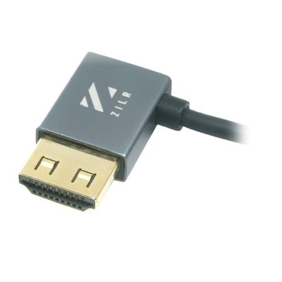 ZILR Cablu HDMI 4K60p Hyper-Thin High-Speed 50cm Conector Unghi Drept cu Ethernet