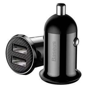 Resigilat: Baseus Incarcator Auto Grain Pro Car Charger Dual USB 4.8A Negru - RS125073104-1