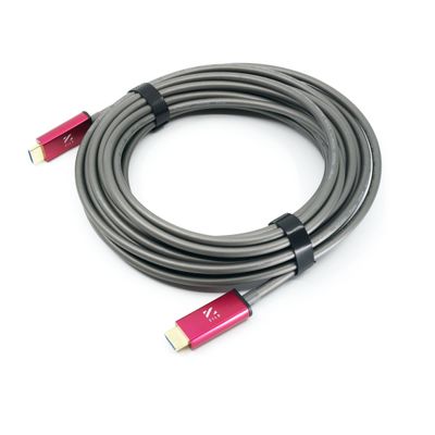 ZILR Cablu HDMI cu Tambur 8Kp60 10m Directional Fibra Optica Ranforsata cu Capace