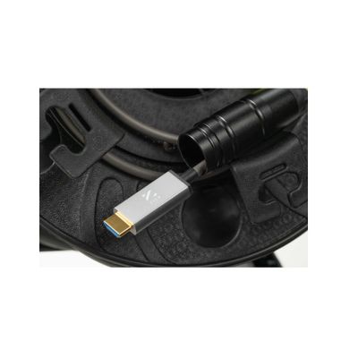 ZILR Cablu HDMI cu Tambur 8Kp60 100m Directional Fibra Optica Ranforsata cu Capace