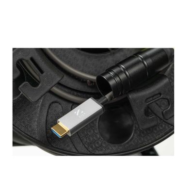 ZILR Cablu HDMI cu Tambur 8Kp60 50m Directional Fibra Optica Ranforsata cu Capace