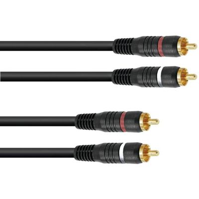 Omnitronic Cablu RCA 2x2 Ground 1.5m