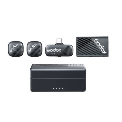 Godox Cube-C Combo Kit 1 Sistem Wireless Microfon 2 TX + 1 RX USB-C TRS 2.4Ghz