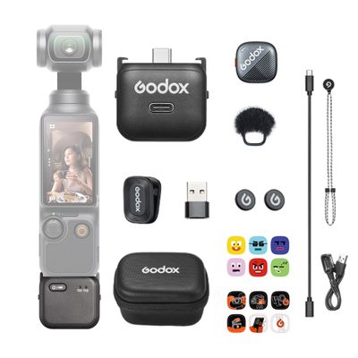 Godox Cube-OP3 Kit1 Sistem Wireless Microfon 1 TX pentru DJI Osmo 2.4Ghz