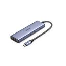 Ugreen Hub 6-in-1 USB-C la HDMI 3x USB-A 3.0 SD/TF Gri