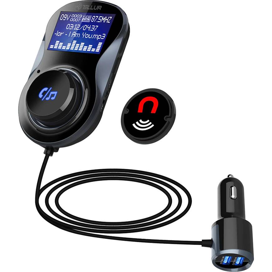 Resigilat: Tellur FMT-B4 Modulator FM Bluetooth Negru - RSF143533-1