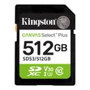 Kingston Canvas Select Plus Gen3 Card de Memorie SDXC 512GB 150MB/s C10 UHS-I U3 V30