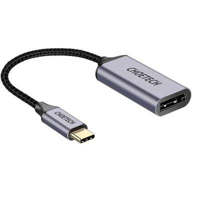 Choetech Adaptor HUB-H11 USB-C la DisplayPort Suport pentru Afisaje 4K la 60Hz Gri
