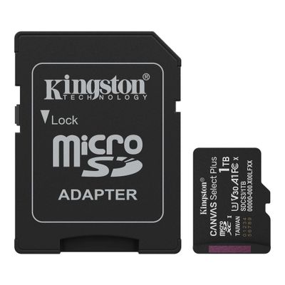 Kingston Canvas Select Plus Gen3 Card de Memorie microSDXC 1TB 150MB/s A1 cu Adaptor