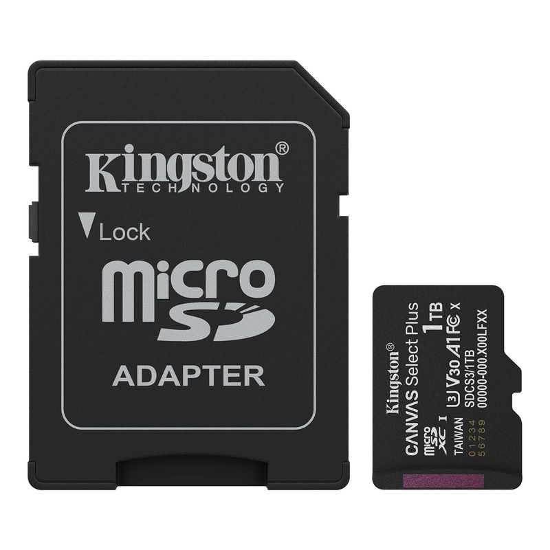 Kingston Canvas Select Plus Gen3 Card de Memorie microSDXC 1TB A1 cu Adaptor.1