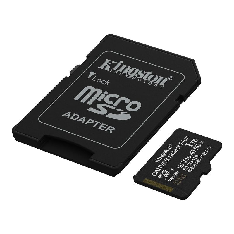 Kingston Canvas Select Plus Gen3 Card de Memorie microSDXC 1TB A1 cu Adaptor.2