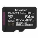 Kingston Canvas Select Plus Gen3 Card de Memorie microSDXC 64GB 150MB/s A1 Fara Adaptor