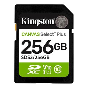 Kingston Canvas Select Plus Gen3 Card de Memorie SDXC 256GB 150MB/s C10 UHS-I U3 V30