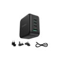 Choetech PD6055 Incarcator Retea 70W GaN 3 Porturi USB-C Negru cu Adaptoare US EU UK AU
