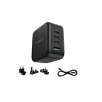 Choetech PD6055 Incarcator Retea 70W GaN 3 Porturi USB-C Negru cu Adaptoare US EU UK AU.0