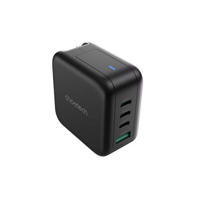 Choetech PD6055 Incarcator Retea 70W GaN 3 Porturi USB-C Negru cu Adaptoare US EU UK AU