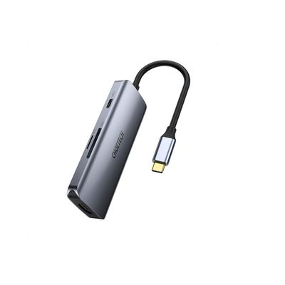 Choetech HUB-M19 Hub USB-C 1x HDMI 3x USB 3.0 SD PD 100W Gri