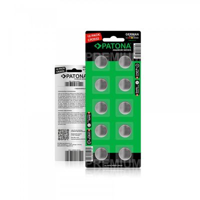 Patona Premium Baterii Alcaline 3V CR2032 10 bucati / blister