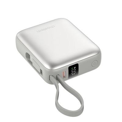 Choetech B832-SL Mini Baterie Externa 10000mAh 35W Cablu USB-C Argintiu