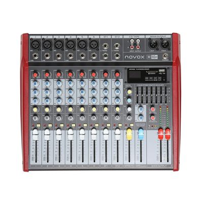 Novox M10P Mixer Audio Analog 8 Canale USB Bluetooth MP3 EQ + Putere