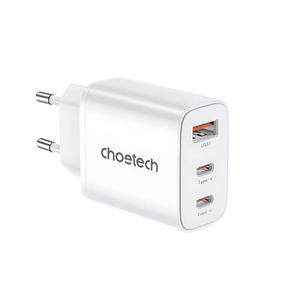 Choetech PD3046 Incarcator Retea PD30W 2xUSB-C+USB-A Alb