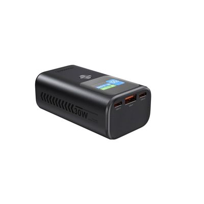 Choetech B701 Baterie Externa Portabila 10000 mAh Display TFT 30W USB si 2x USB-C Gri