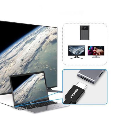 Choetech HUB-M14 Hub Multifunctional 2 x USB-C la 2 x USB 3.0 2 x USB-C 1 x HDMI 4K Card reader gri