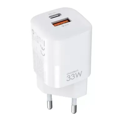 Choetech Incarcator retea  PD5006 port USB si USB C, 33W,  Alb