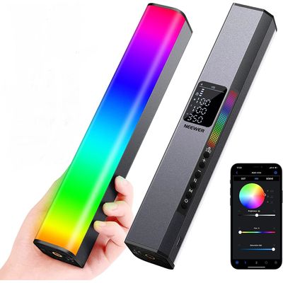 Neewer RGB1 Lampa Video LED RBG Tub 3200K pana la 5600K Magnetic Aplicatie Acumulator 4150mAh Integrat