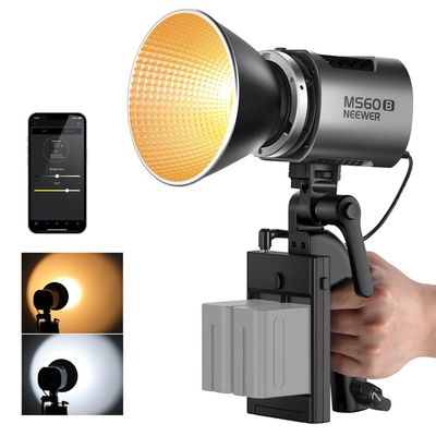 Neewer MS60B Lampa Video LED Bi-color 65W 2700K-6500K Aplicatie Metal Bowens