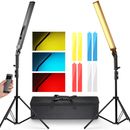 Neewer BH20B Kit Lampi Video Bi-color 2x Lampi LED Bi-color 2x Stative 1x Geanta Transport 2x21W 3200K-5600K