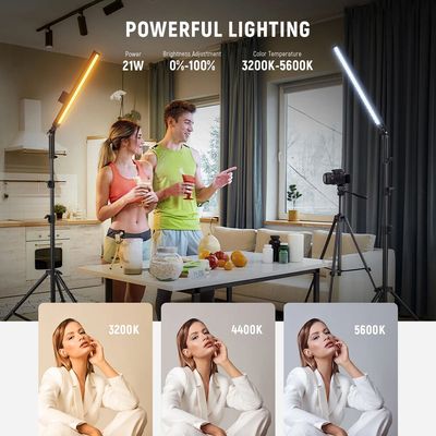 Neewer BH20B Kit Lampi Video Bi-color 2x Lampi LED Bi-color 2x Stative 1x Geanta Transport 2x21W 3200K-5600K