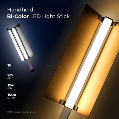 Neewer CL124 Lampa Video LED Bi-Color 16W 3200K-5600K Aplicatie Acumulator 3200mAh