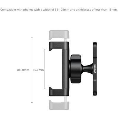 Smallrig 5582 Suport Telefon Tip Clema cu Baza de Prindere Magnetica