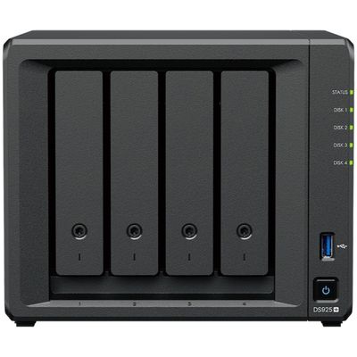 Synology DiskStation DS925+ NAS cu procesor AMD Ryzen V1500B, 4-bay, 4GB DDR4