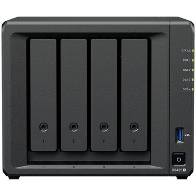 Synology DS425+ NAS cu procesor Intel Celeron J4125 4-Bay 2GB DDR4 non-ECC