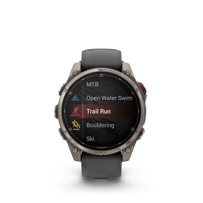 Garmin Fenix 8 Pro AMOLED Smartwatch 47mm LTE/Satelit Sapphire Titan Curea din Silicon Graphite/Negru