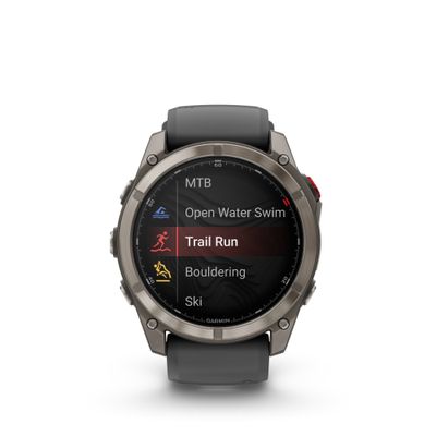 Garmin Fenix 8 Pro AMOLED Smartwatch 51mm LTE/Satelit Sapphire Titan Curea din Silicon Graphite/Negru