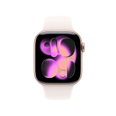 Apple Watch S11 Smartwatch GPS + Cellular Carcasa Rose Gold Aluminium 42mm Curea Light Blush Sport - M/L