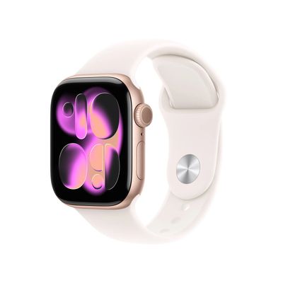 Apple Watch S11 Smartwatch GPS + Cellular Carcasa Rose Gold Aluminium 42mm Curea Light Blush Sport - S/M
