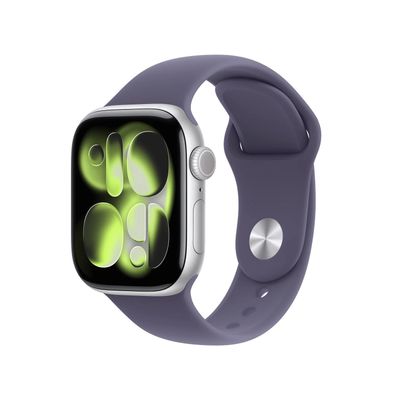 Apple Watch S11 Smartwatch GPS + Cellular Carcasa Silver Aluminium 42mm Curea Purple Fog Sport - M/L
