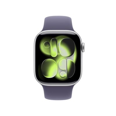 Apple Watch S11 Smartwatch GPS + Cellular Carcasa Silver Aluminium 42mm Curea Purple Fog Sport - M/L