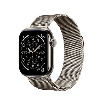 Apple Watch S11 Smartwatch GPS + Cellular Carcasa Natural Titanium 42mm Natural Milanese Loop