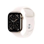 Apple Watch S11 Smartwatch GPS + Cellular Carcasa Gold Titanium 42mm Curea Light Blush Sport - S-M