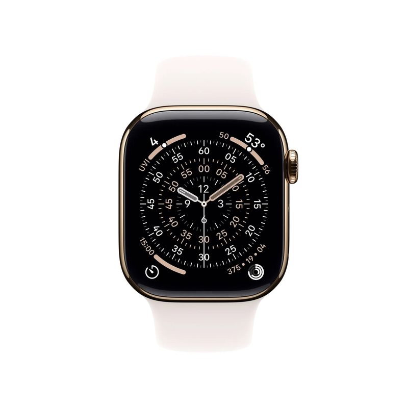 Apple Watch S11 Smartwatch GPS + Cellular Carcasa Gold Titanium 42mm Curea Light Blush Sport - S-M-2