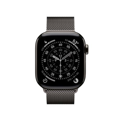 Apple Watch S11 Smartwatch GPS + Cellular Carcasa Slate Titanium 42mm Slate Milanese Loop