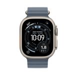 Apple Watch Ultra 3 Smartwatch GPS + Cellular Carcasa Natural Titanium 49mm Curea Anchor Blue Ocean-2