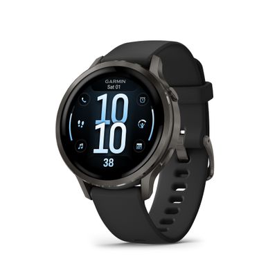 Garmin Venu 4 Smartwatch 41mm Gri Ardezie Curea din Silicon Negru