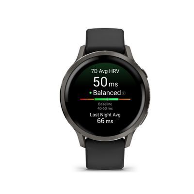 Garmin Venu 4 Smartwatch 41mm Gri Ardezie Curea din Silicon Negru