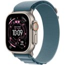 Apple Watch Ultra 3 Smartwatch GPS + Cellular Carcasa Natural Titanium 49mm Light Blue Alpine Loop - M